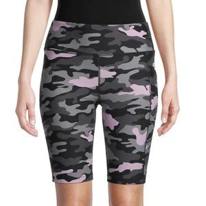 Calvin Klein Performance High Waist Bicycle Shorts | Black Pink | Size Medium